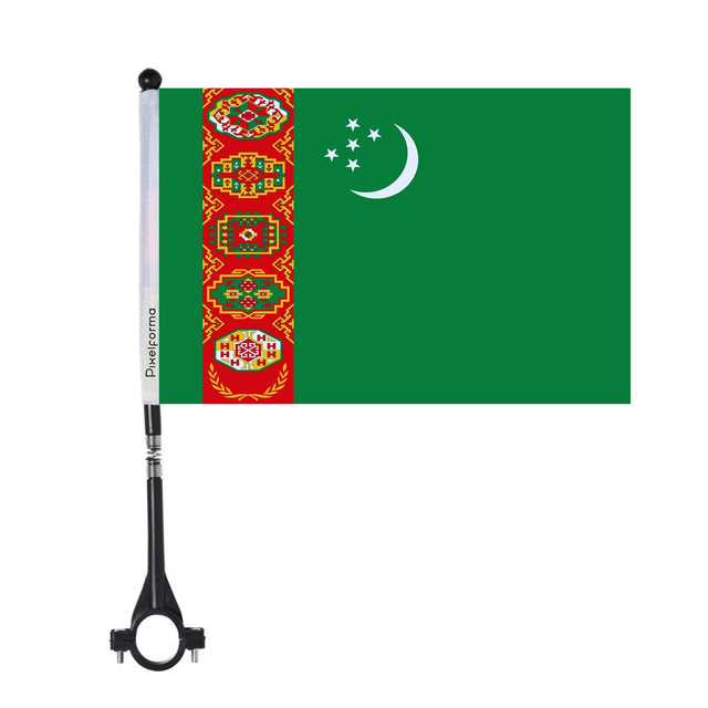 Polyester Turkmenistan Bicycle Flag - Pixelforma