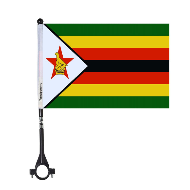 Zimbabwe Polyester Bike Flag - Pixelforma