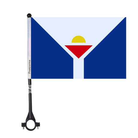 Drapeau de vélo Saint-Martin (Antilles françaises) en polyester - Pixelforma