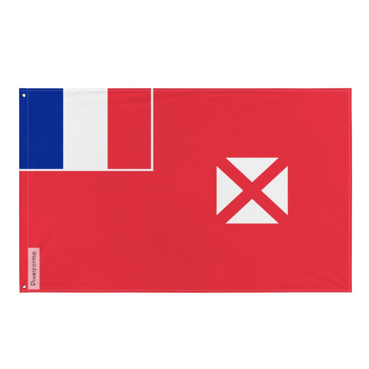 Drapeau de Wallis-et-Futuna en plusieurs tailles 100 % polyester Imprimer avec Double ourlet - Pixelforma