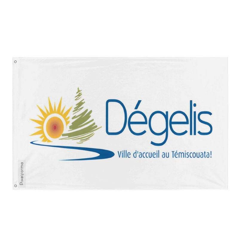 Drapeau Dégelis en plusieurs tailles 100 % polyester Imprimer avec Double ourlet - Pixelforma