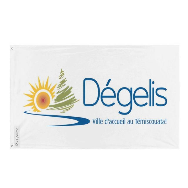 Drapeau Dégelis en plusieurs tailles 100 % polyester Imprimer avec Double ourlet - Pixelforma