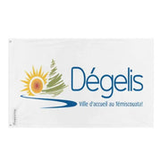 Drapeau dégelis polyester résistant avec œillets à gauche