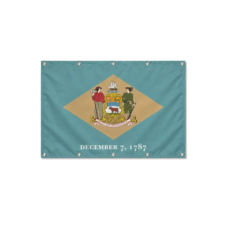 Drapeau du Delaware format S en polyester avec dix œillets
