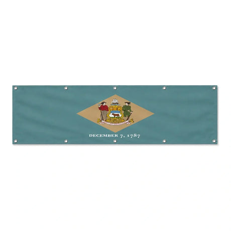 Drapeau du Delaware grand format XL en polyester avec dix œillets
