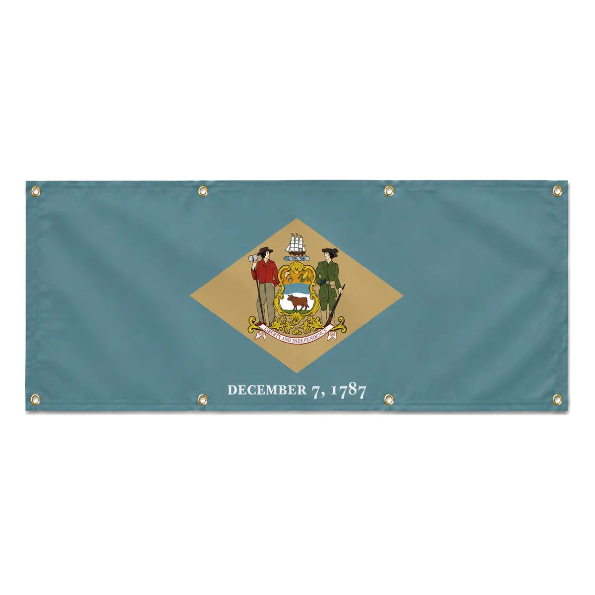 Drapeau delaware polyester résistant aux intempéries œillets