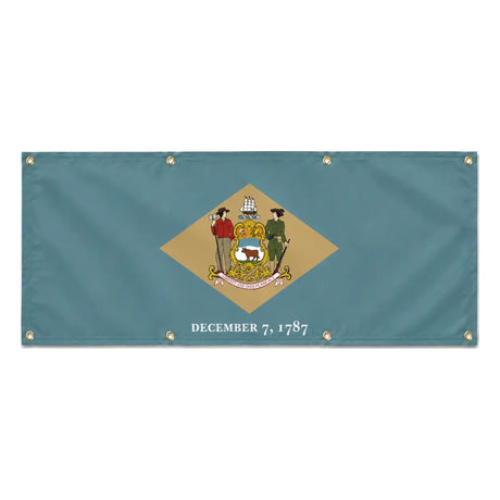Drapeau delaware polyester résistant aux intempéries œillets