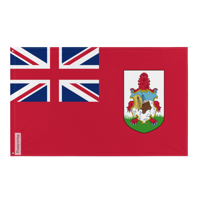 Bermuda Flag in Multiple Sizes 100% Polyester Print with Double Hem - Pixelforma