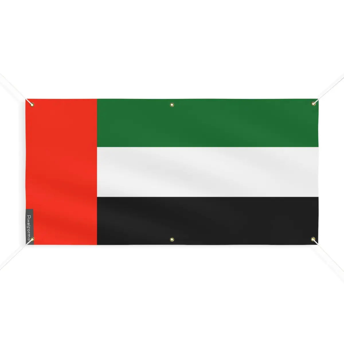 Drapeau des Émirats arabes unis 6 Oeillets en Plusieurs Tailles (M) - Pixelforma 