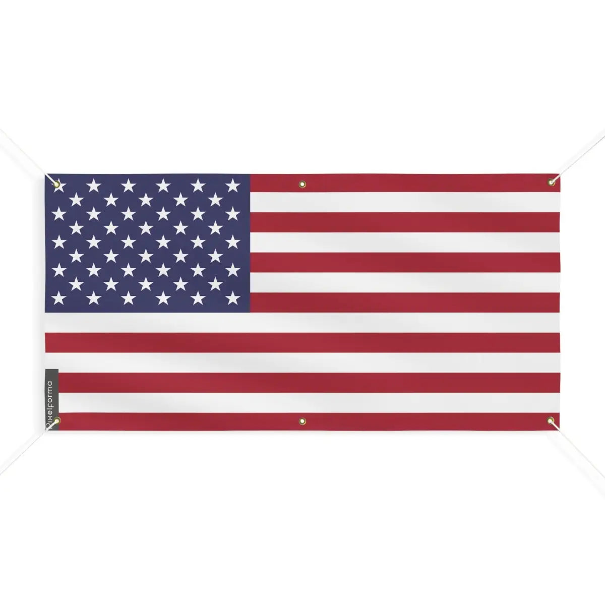 Drapeau des États-Unis 6 Oeillets en Plusieurs Tailles (M) - Pixelforma 