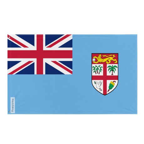 Fiji Flag in Multiple Sizes 100% Polyester Print with Double Hem - Pixelforma