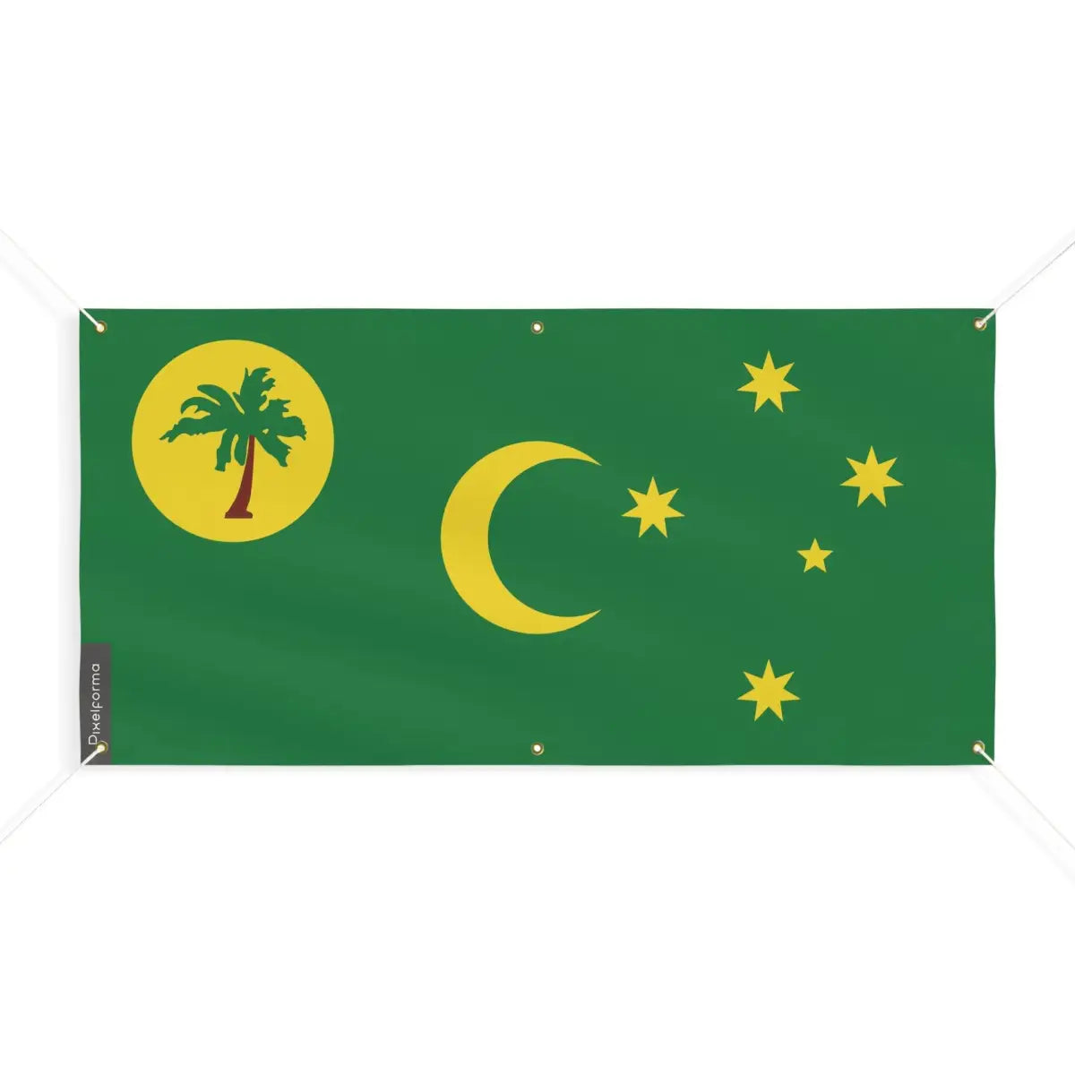 Drapeau des îles Cocos 6 Oeillets en Plusieurs Tailles (M) - Pixelforma 