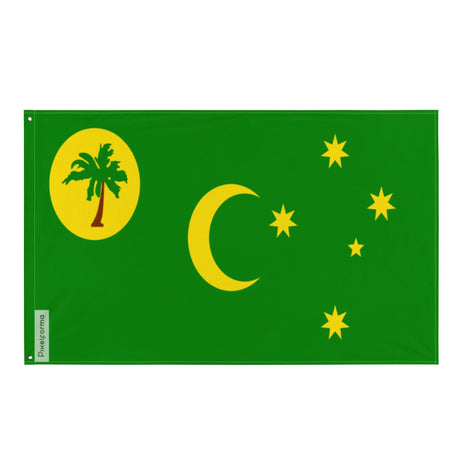 Cocos Islands Flag in Multiple Sizes 100% Polyester Print with Double Hem - Pixelforma