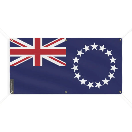 Drapeau des îles cook 6 oeillets en plusieurs tailles (m) - pixelforma