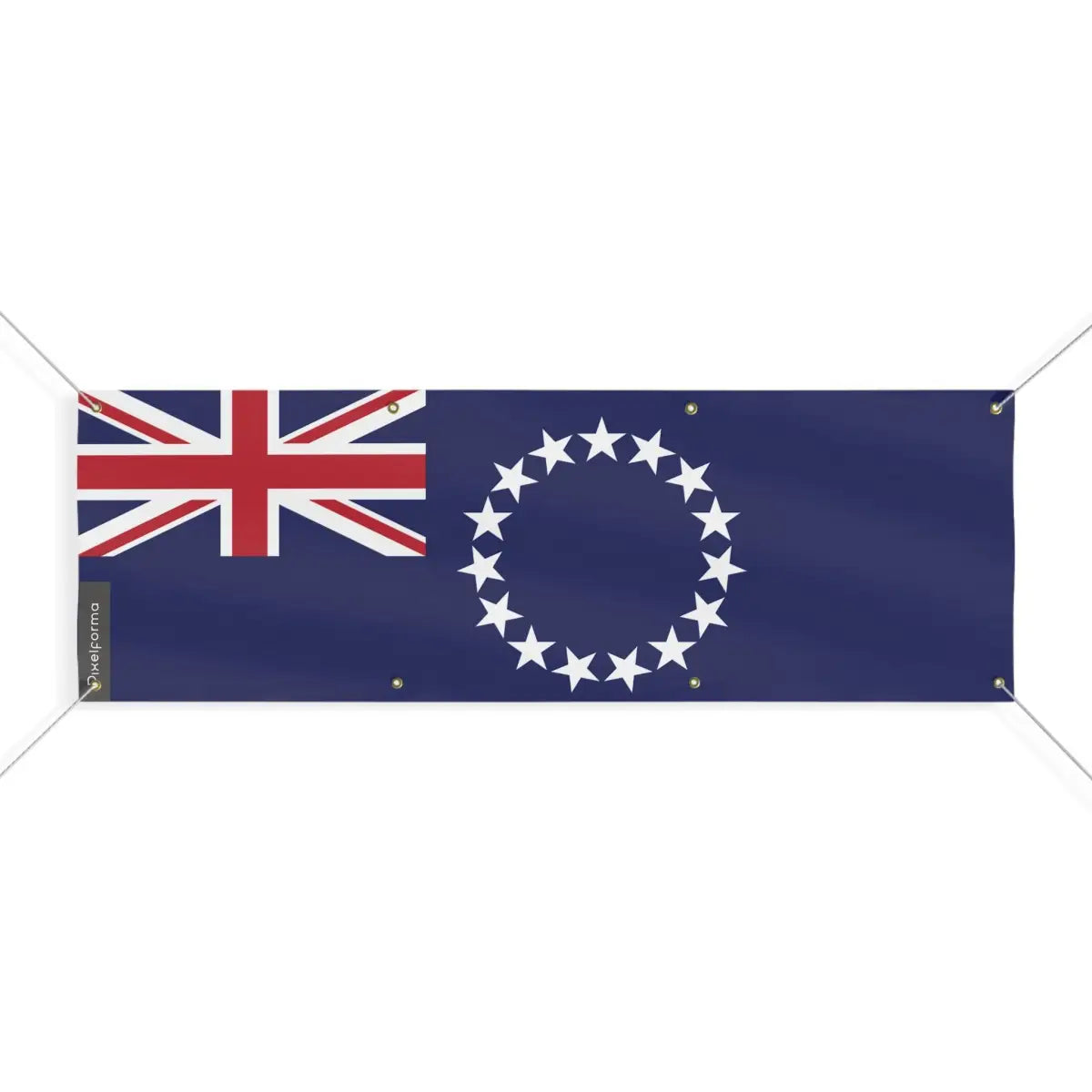 Drapeau des îles cook 8 oeillets en plusieurs tailles (l) - pixelforma