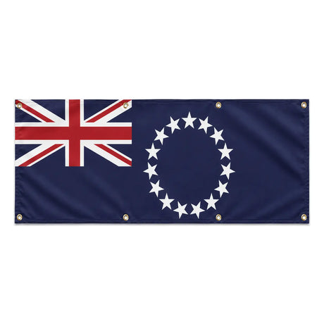 Grand drapeau îles cook en polyester résistant intempéries