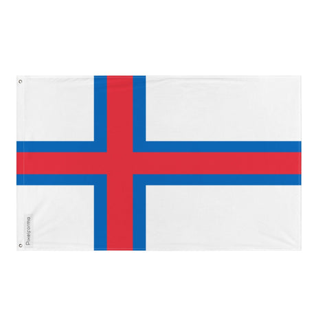 Faroe Islands Flag in Multiple Sizes 100% Polyester Print with Double Hem - Pixelforma
