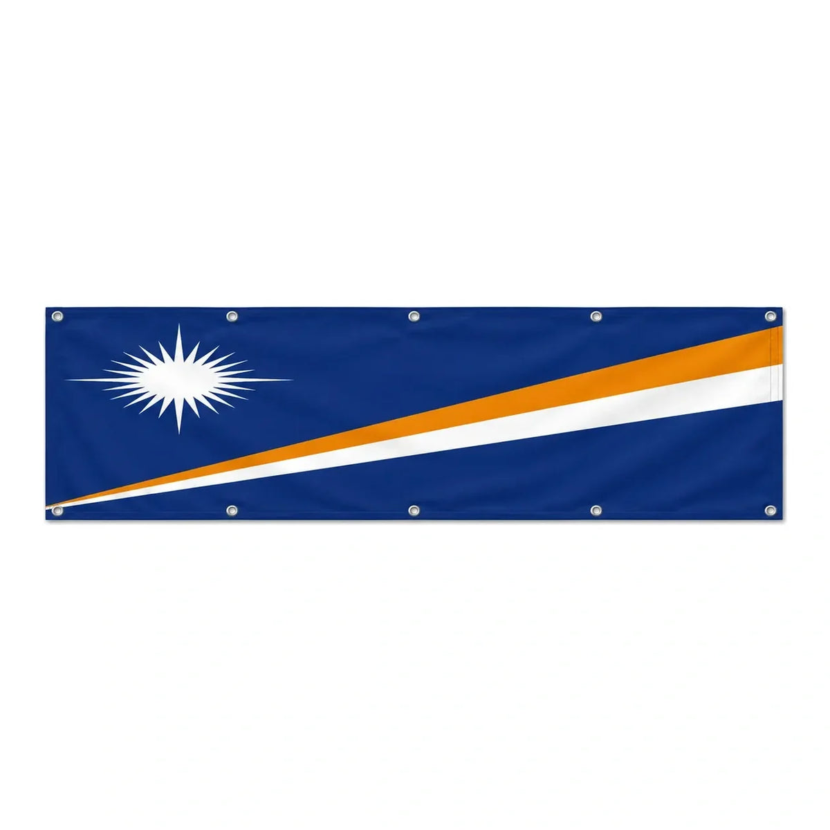 Drapeau des Îles Marshall grand format XL en polyester avec dix œillets