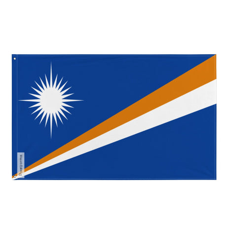 Marshall Islands Flag in Multiple Sizes 100% Polyester Print with Double Hem - Pixelforma