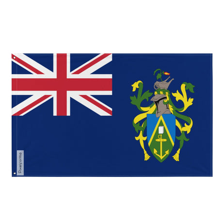 Pitcairn Islands Flag in Multiple Sizes 100% Polyester Print with Double Hem - Pixelforma