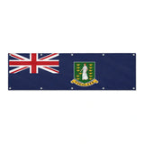 Drapeau des îles Vierges britanniques grand format XL en polyester avec dix œillets