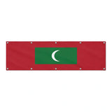 Drapeau des Maldives grand format XL en polyester avec dix œillets