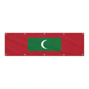 Drapeau des Maldives grand format XL en polyester avec dix œillets