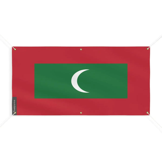 Drapeau des Maldives 6 Oeillets en Plusieurs Tailles (M) - Pixelforma 