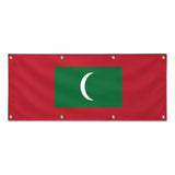 Drapeau maldives polyester résistant pour usage extérieur