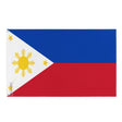 Flag of the Philippines in Multiple Sizes 100% Polyester Print with Double Hem - Pixelforma