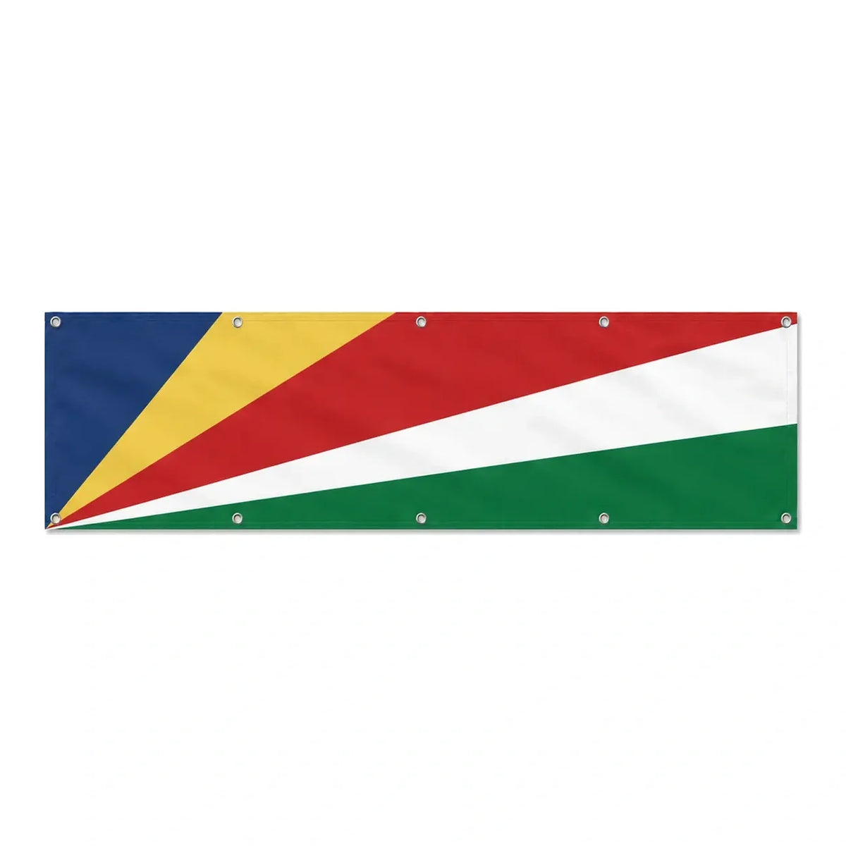 Drapeau des Seychelles grand format XL en polyester avec dix œillets