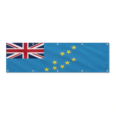 Drapeau des Tuvalu grand format XL en polyester avec dix œillets