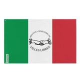 Drapeau des Villes libres de Menton et Roquebrune en plusieurs tailles 100 % polyester Imprimer avec Double ourlet - Pixelforma