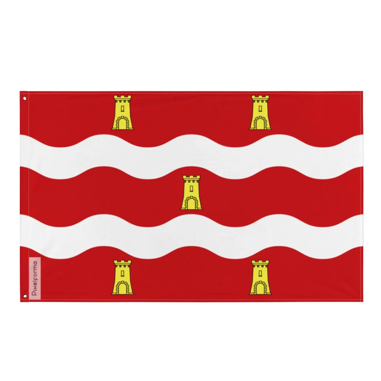 Drapeau deux-sèvres polyester résistant œillets à gauche