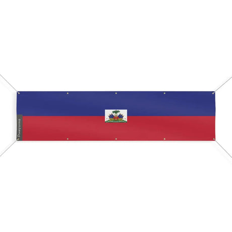 Drapeau d'Haïti 10 Oeillets en Plusieurs Tailles (XL) - Pixelforma 