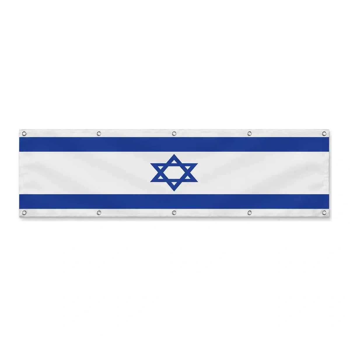 Drapeau d'Israël grand format XL en polyester avec dix œillets