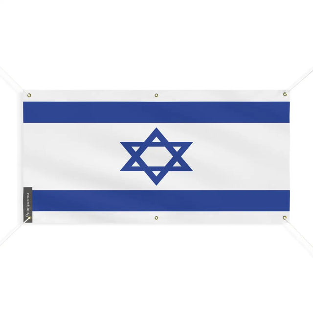 Drapeau d'Israël 6 Oeillets en Plusieurs Tailles (M) - Pixelforma 