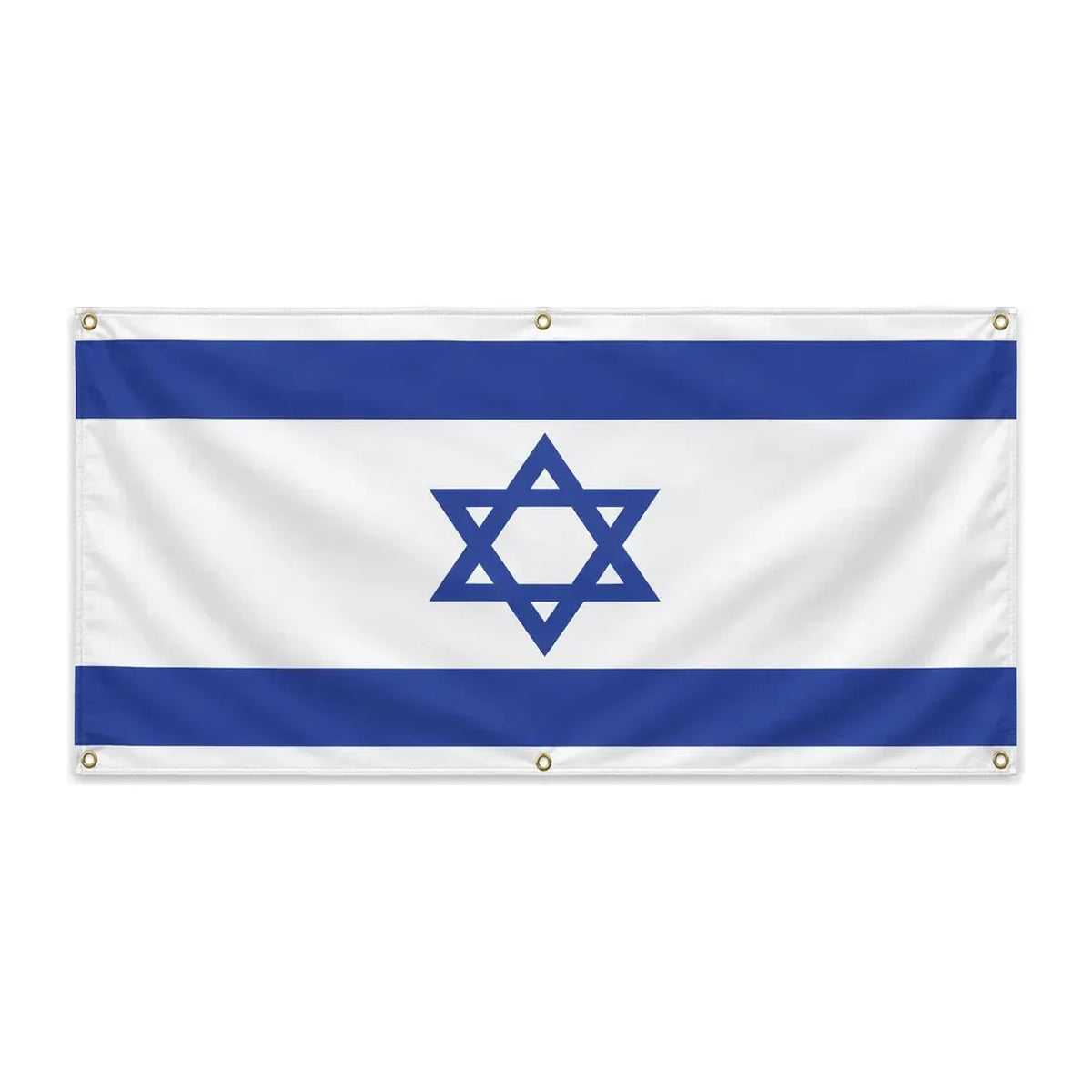 Drapeau israël polyester résistant aux intempéries 6 œillets