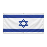 Drapeau israël polyester résistant aux intempéries 6 œillets