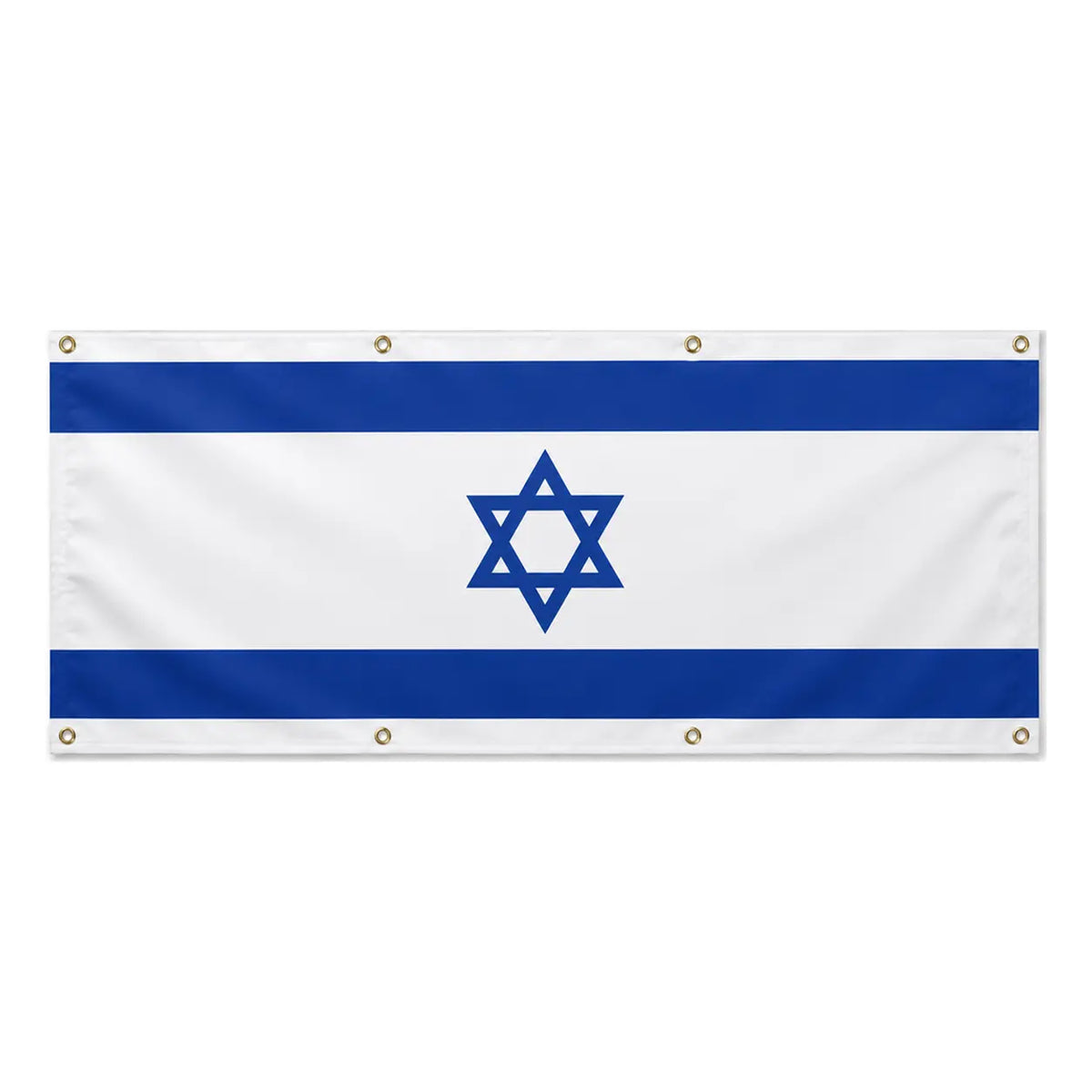 Drapeau israël polyester résistant aux intempéries 8 œillets