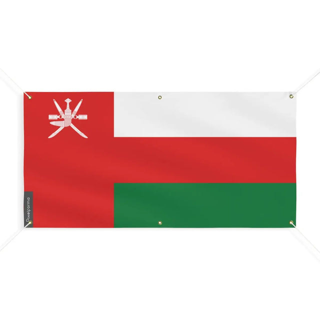 Drapeau d'Oman 6 Oeillets en Plusieurs Tailles (M) - Pixelforma 