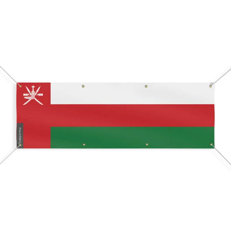 Drapeau d’oman 8 oeillets en plusieurs tailles (l) - pixelforma