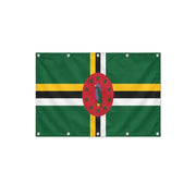 Drapeau de la Dominique format S en polyester avec dix œillets