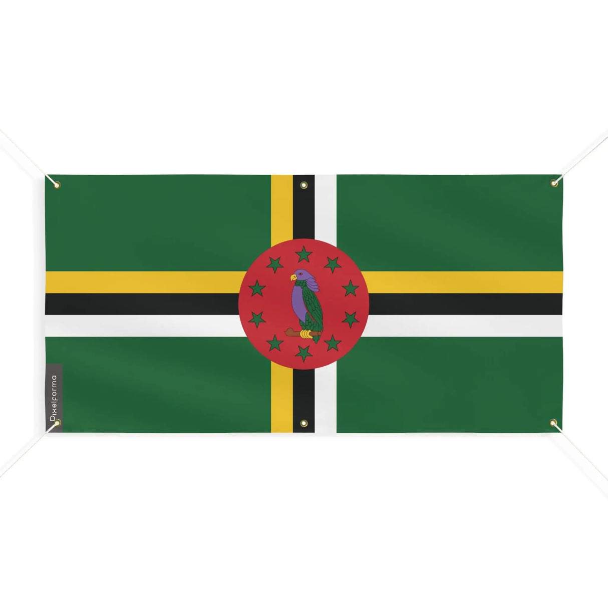 Drapeau dominique polyester résistant aux intempéries