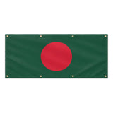 Drapeau bangladesh polyester résistant avec 8 œillets