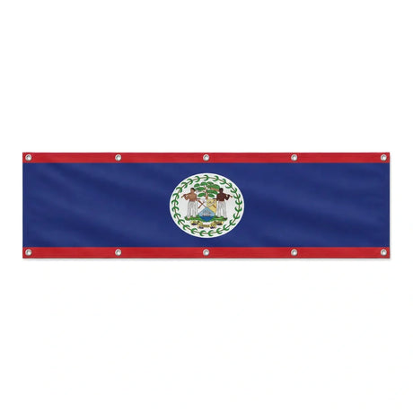 Drapeau du Belize grand format XL en polyester avec dix œillets
