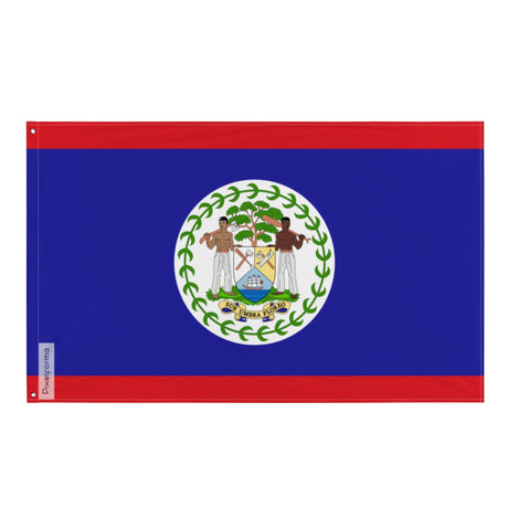 Belize Flag in Multiple Sizes 100% Polyester Print with Double Hem - Pixelforma