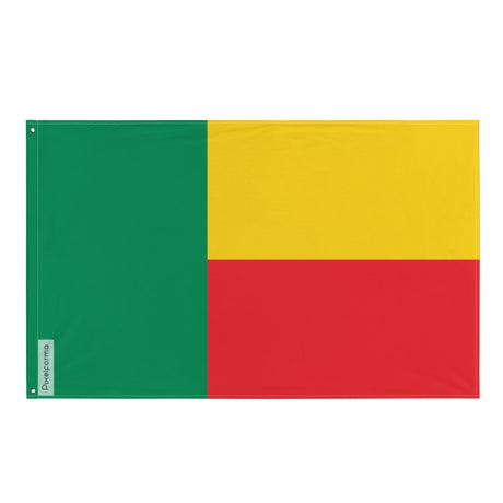 Benin Flag in Multiple Sizes 100% Polyester Print with Double Hem - Pixelforma