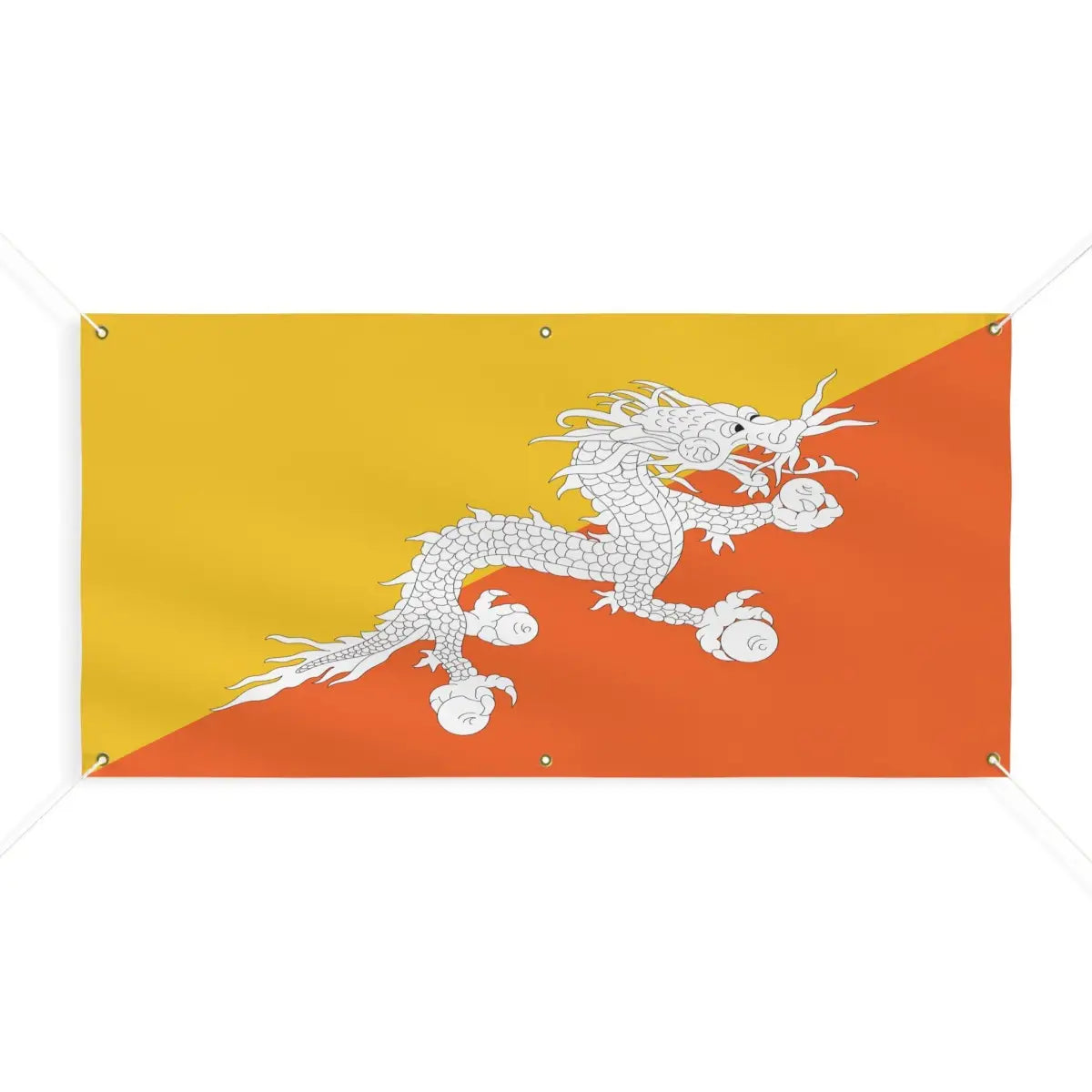 Drapeau du bhoutan 6 oeillets en plusieurs tailles (m) - pixelforma
