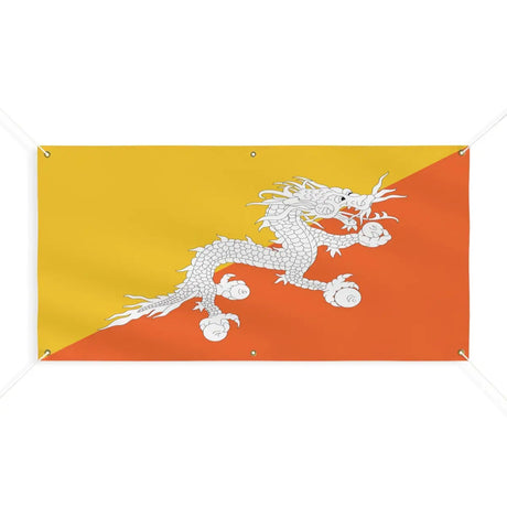 Drapeau du bhoutan 6 oeillets en plusieurs tailles (m) - pixelforma